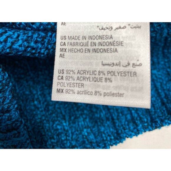 Karen Scott Petite Cardigan Sweater Top Women's‎ PXS Blue Black Marled Buttons - Picture 8 of 10